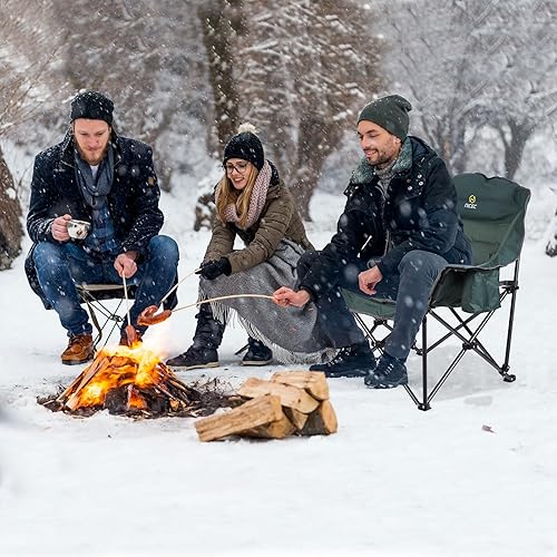 Miniatura 7 de Nice C Sillas de campamento con calefacción con batería, silla deportiva con calefacción para exteriores, silla de campamento acolchada XL de gran