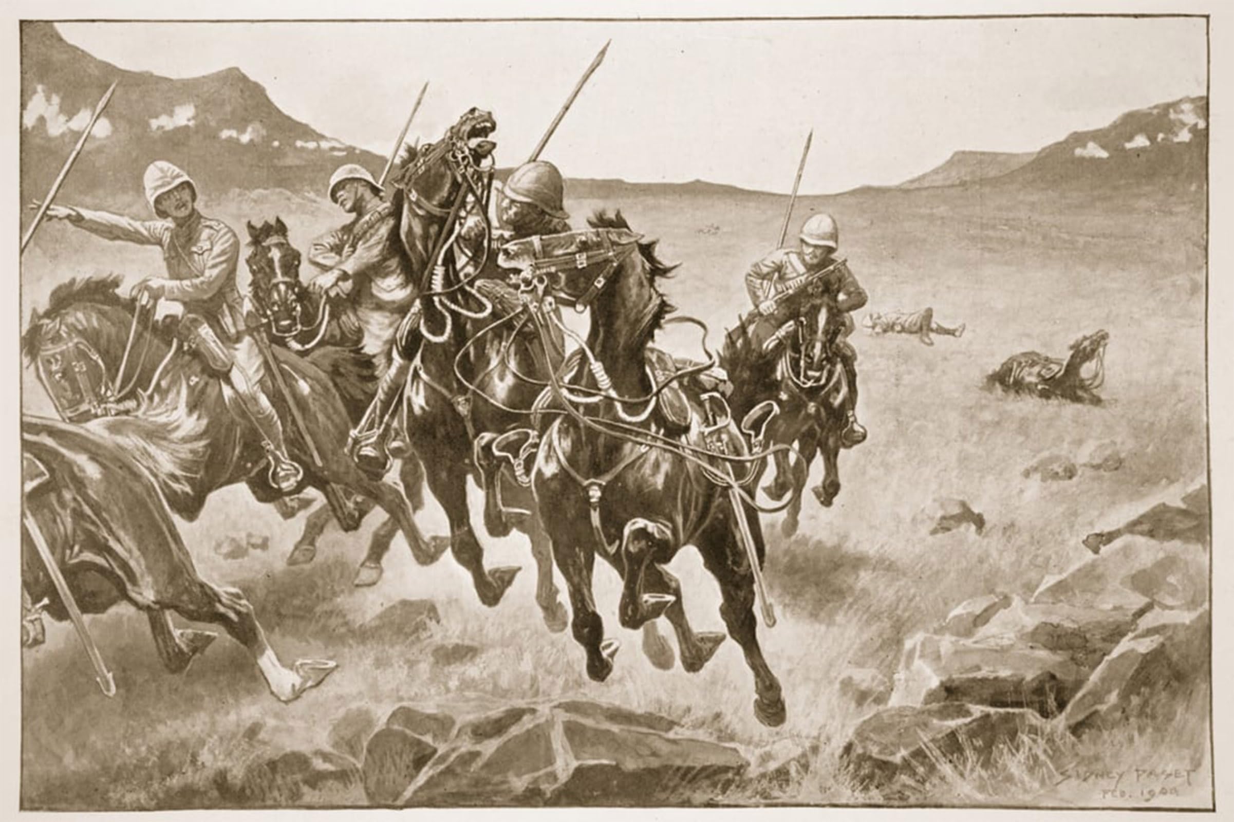 Art tableau Courir le Gauntlet Sidney Paget pour salon et bureau - 5