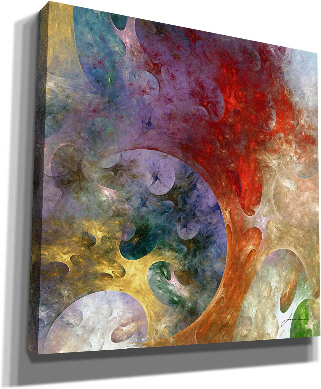 Epic Graffiti 'Lunar Tiles II' by James Burghardt, Canvas Wall Art, 12"x12"