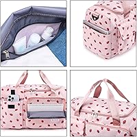 Vista 134 de Pequeña bolsa de gimnasio para mujer, bolsa de viaje con compartimento para zapatos