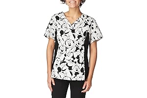 Tooniforms Star Wars Women's V-Neck Knit Panel Top Big Minnie