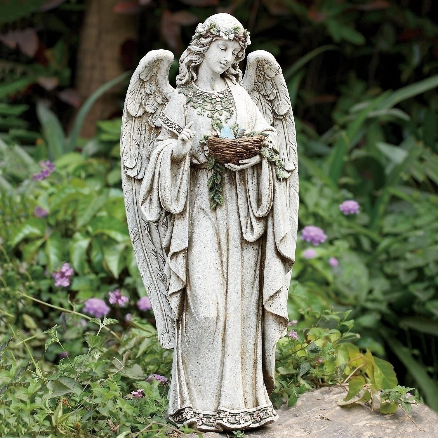 Amazon.com: Joseph's Studio by Roman 24-Inch Angel Holding Bird's