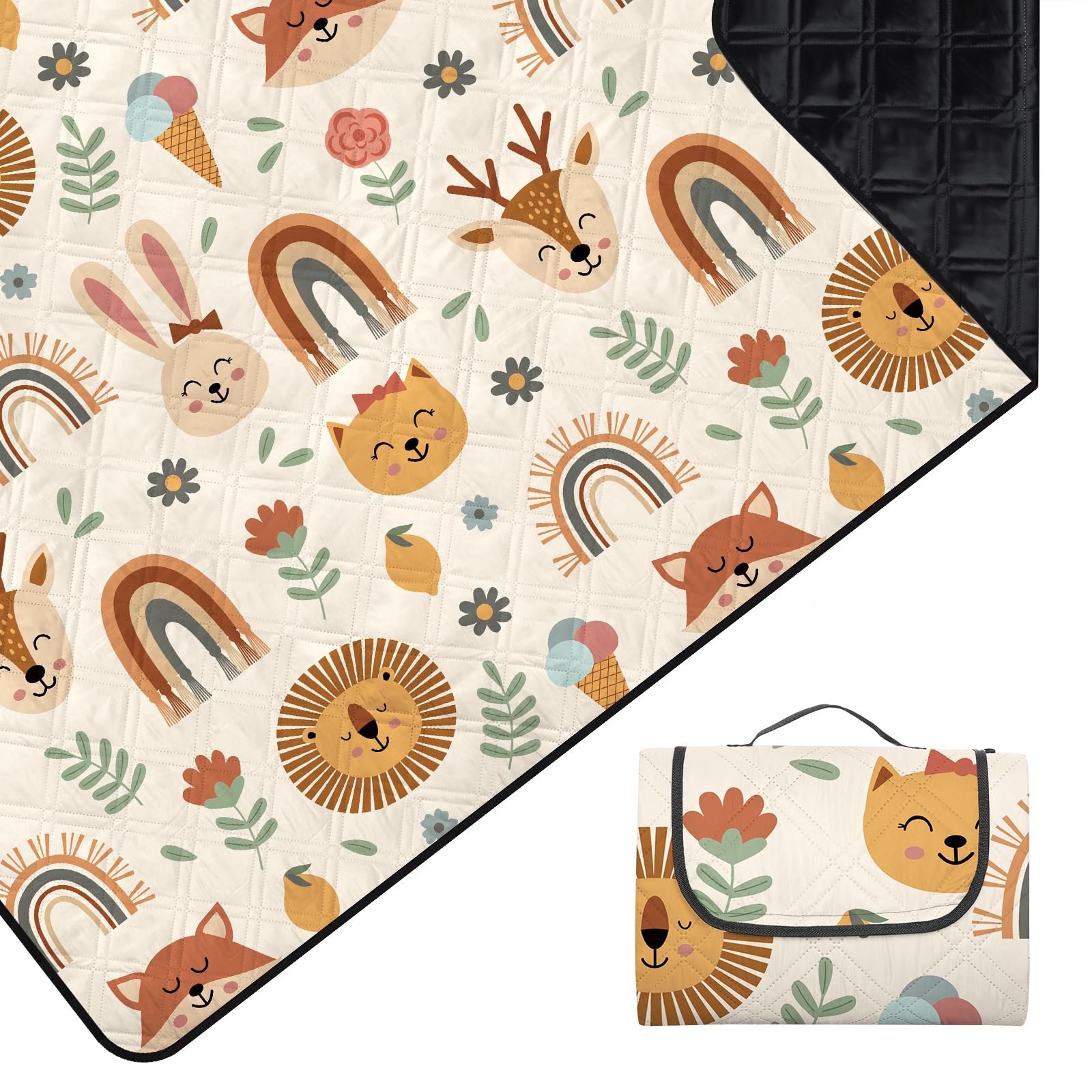 Poedist XXL Picknickdecke – Wasserdicht, 152x203 Cm, Für Bis Zu 8 Personen, Ideal Für Strand, Park & Camping