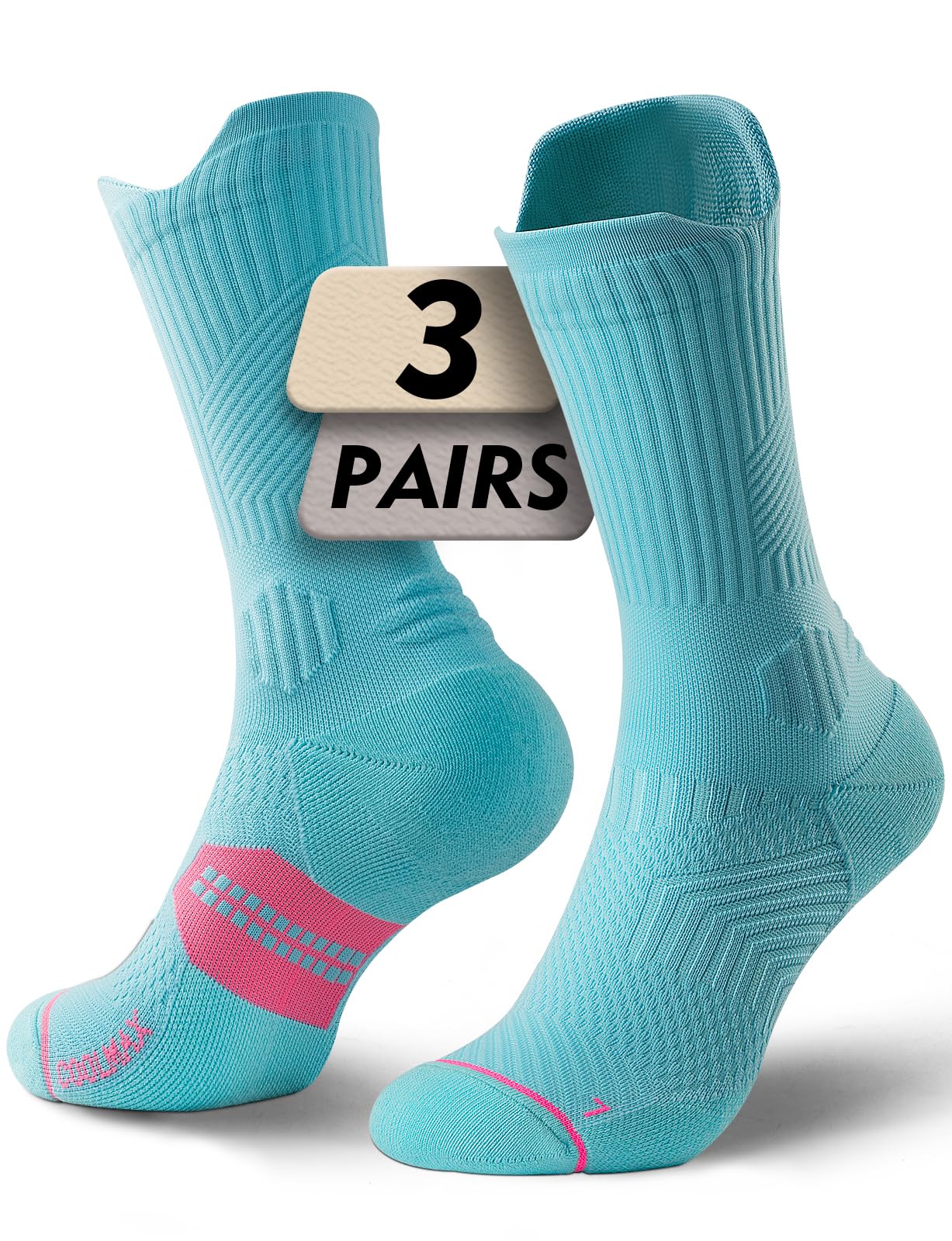 Juclise Compression Running Crew Socks For Women, Moisture Wicking