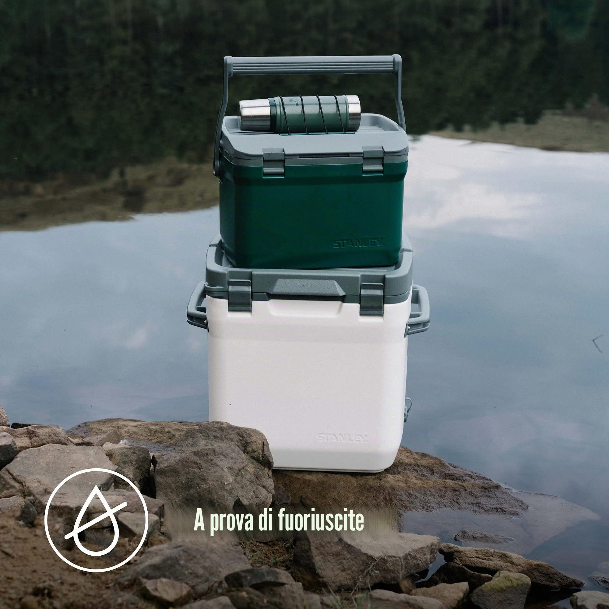 Stanley 1913 Adventure Outdoor Cooler - Isolamento con Schiuma a Doppia Parete - Senza BPA - Frigo Portatile - Frigo da campeggio robusto - Frigo da viaggio robusto