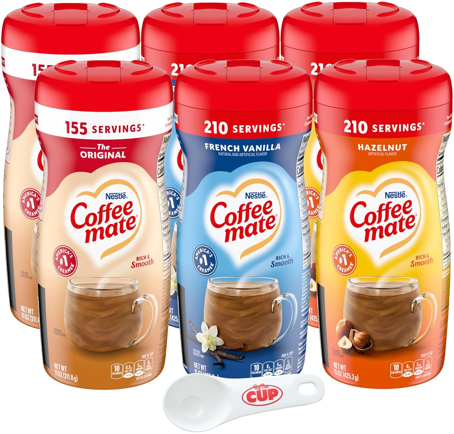 Coffee mate Powder Creamer Bundle (Pack of 6) 2 of each