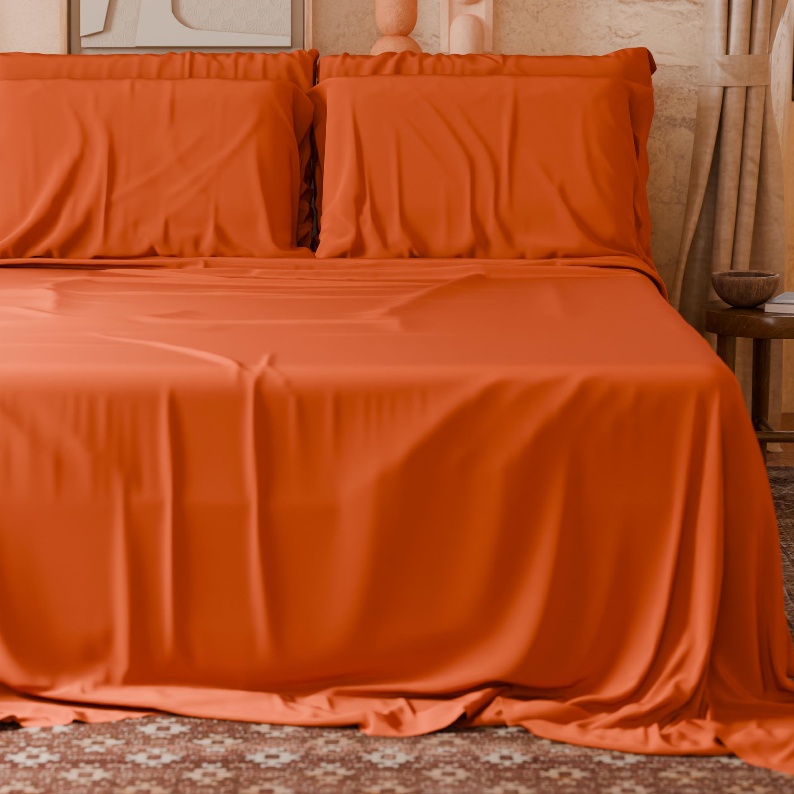 PETTI Artigiani Italiani, 4 Piece Double Bed Sheet Set, Soft and Breathable, Complete Bed Set including Top Sheet - Image 4