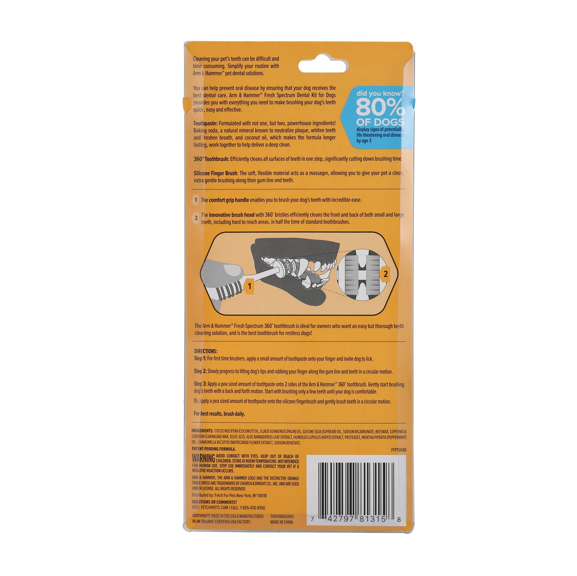 Arm & Hammer Fresh Spectrum Puppy Dental Kit for Small Dogs Puppy