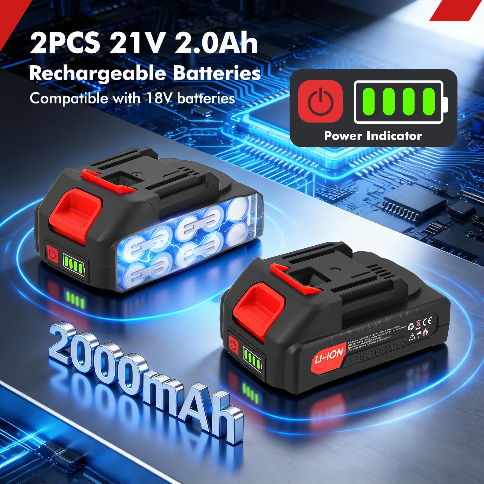Pistola Silicona Bateria, 300ML Pistola Silicona Electrica con Velocidad Ajustable de 50 a 210 mm/min, Pistola Silicona Eléctrica con 2 Baterías de 2000 mAh, Luz LED, Antigoteo para Llenar y Sellar