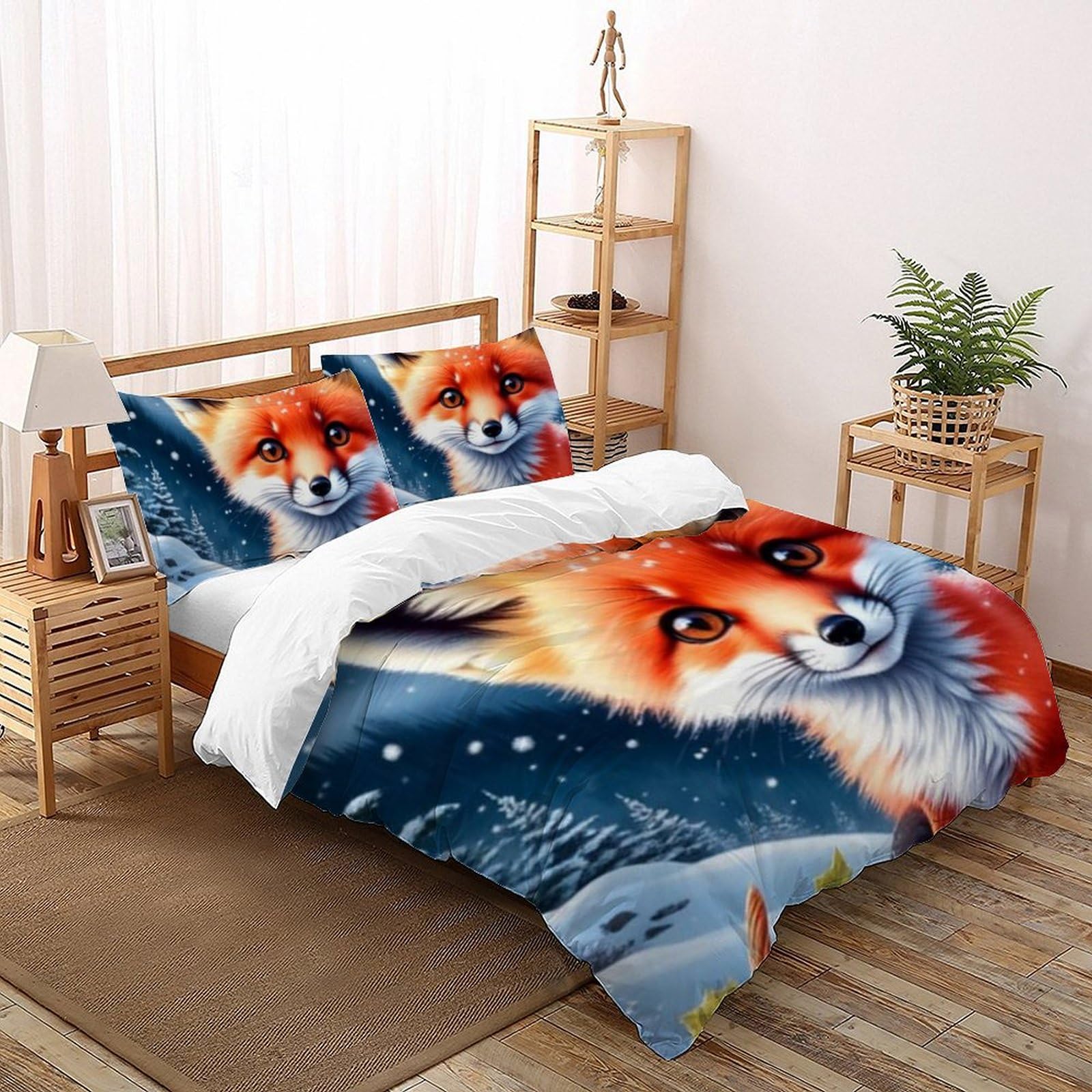 Housse de couette Animaux Land imprimé 3D grand format 220x240cm en microfibre premium