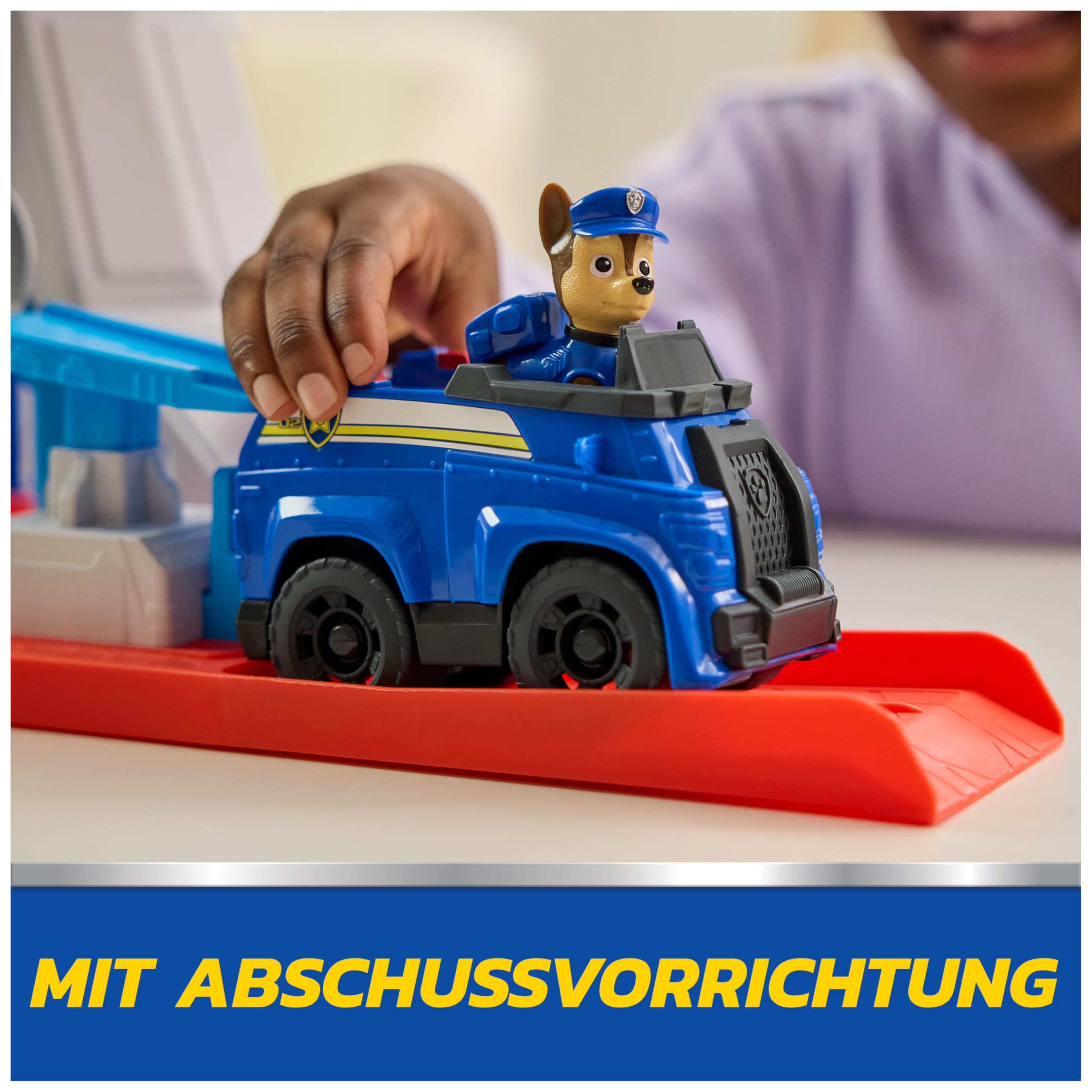 PAW PATROL - Lookout Tower, über 50 cm hoch, Hauptquartier Spielset mit 1 Basis Polizei-Fahrzeug, 2 Chase Figuren und Zubehör, geeignet für Kinder ab 3 Jahren