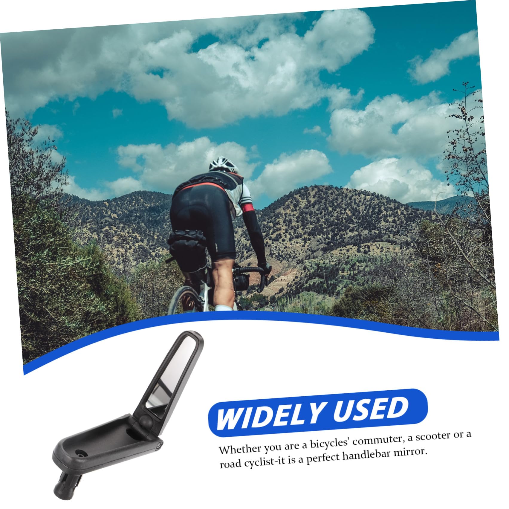 TOYANDONA 5 Pièces Rétroviseur de Vélo Réglable et Miroir de Guidon pour Cyclisme Extérieur Installation Facile et Sécurisé pour Vélo de Route et Électrique