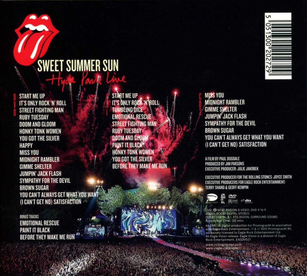 Sweet Summer Sun / Hyde Park Live (2 CD + DVD - boitier CD)