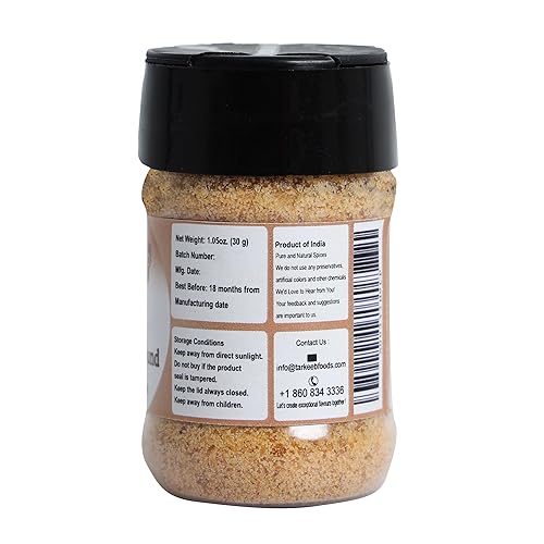 Miniatura 3 de Tarkeeb Asafetida (Hing) - Tarro de PET molido de 1.05 oz (30 g) ~ Totalmente natural | Sin sal | Vegano | Sin OMG | Asafoetida India Spice | Lo