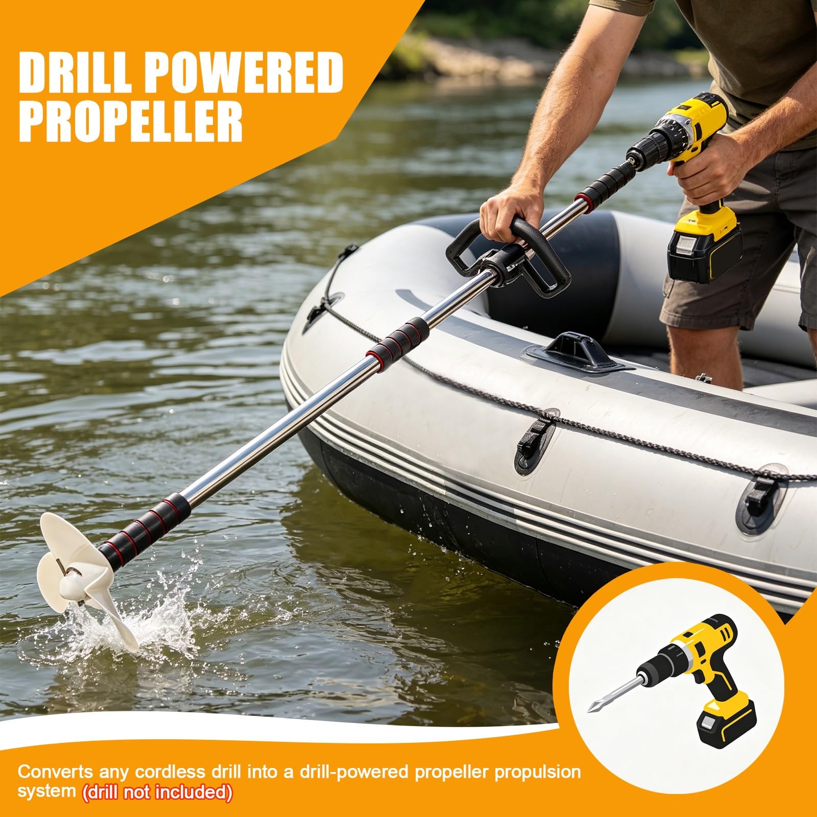 Bohrmaschine Propeller Tragbarer, Leichter Bootspaddelaufsatz