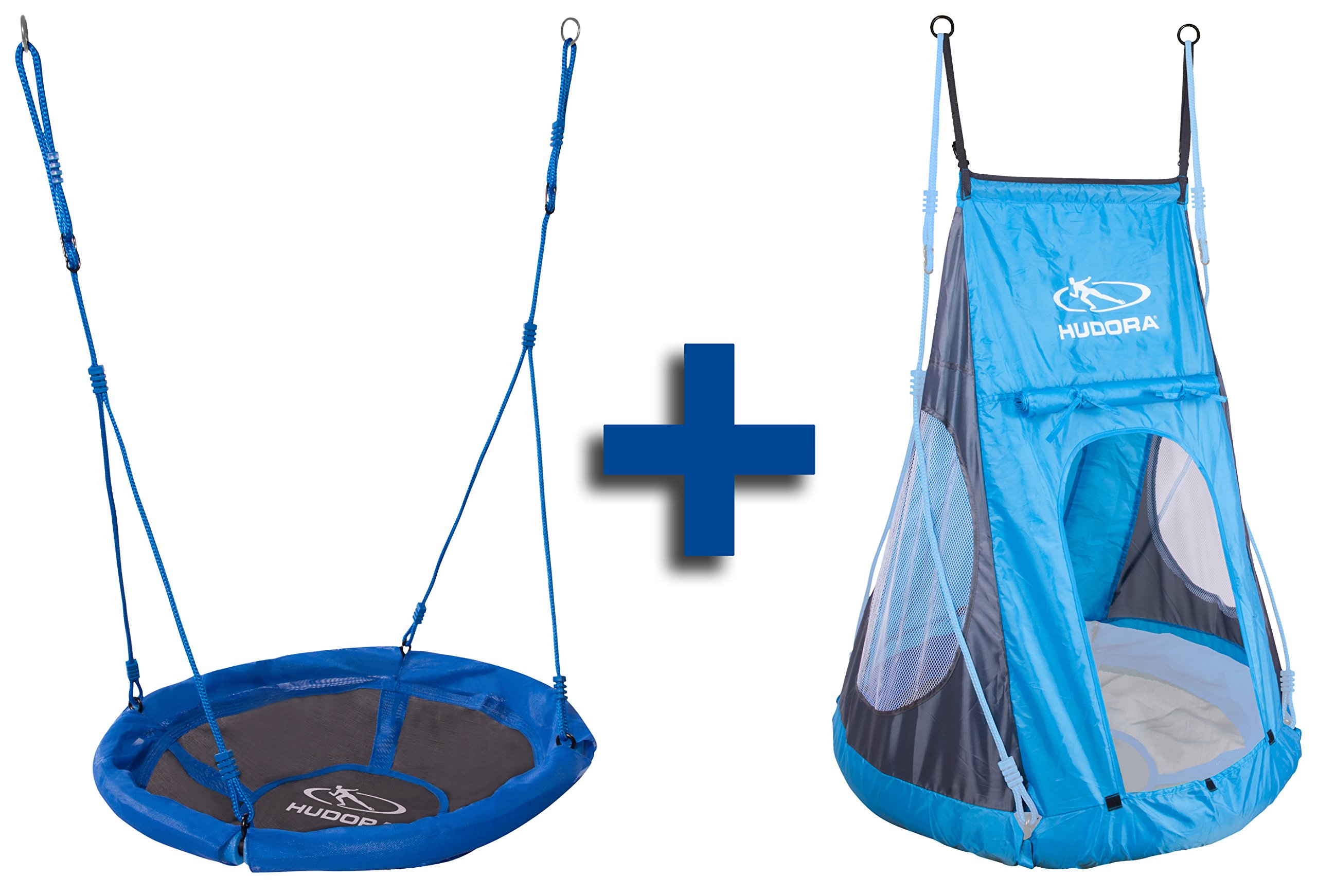 Housse De Tente HUDORA Cosy Castle Pour Balançoire Nid 90-120cm - Bleu Ou Jaune Citron