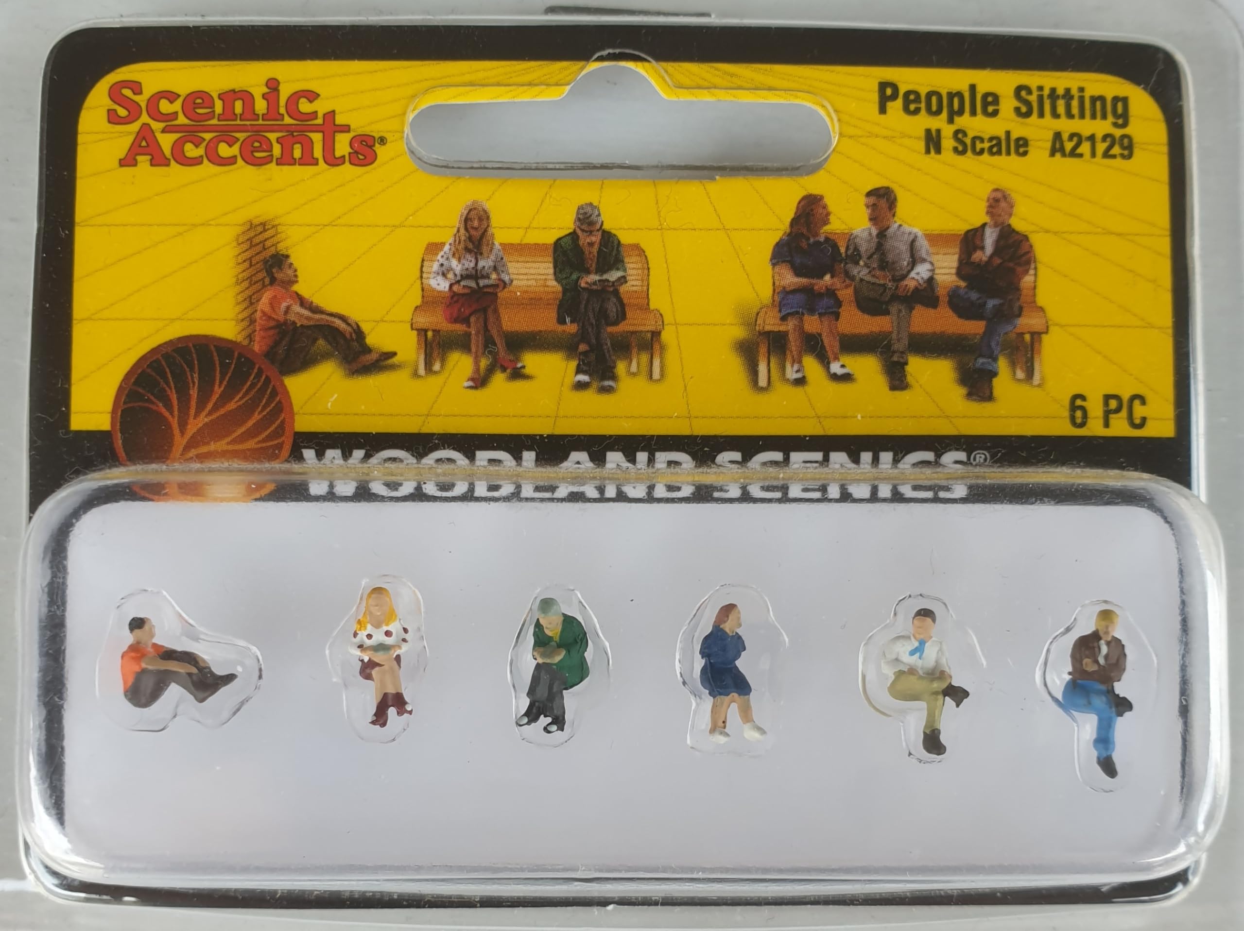 Woodland Scenics A2129 Sitting People Passengers Figures Track N