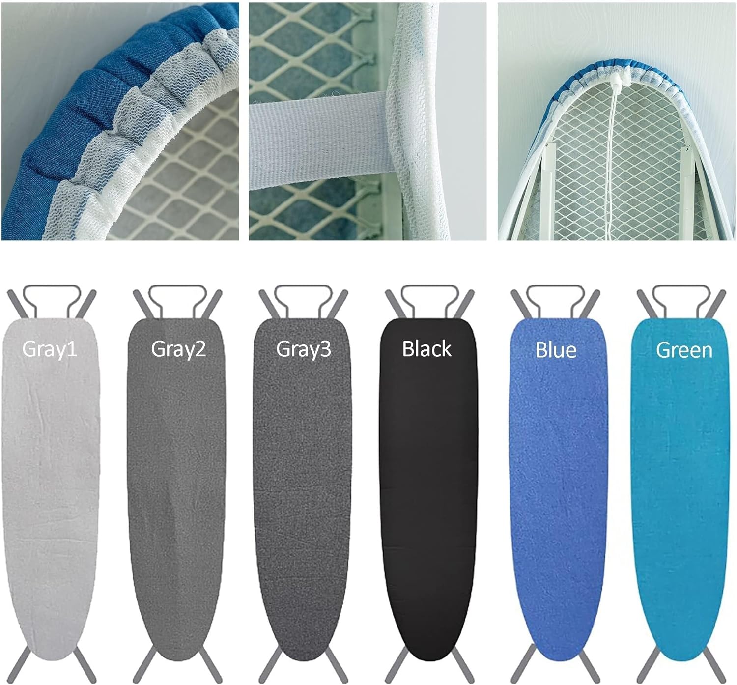 Tabletop Ironing Board Cover - Heat Resistant Metallic Mini Ironing Pad, Scorch Resistant, Easy to Install, Breathable, for Small & Desktop Ironing Boards(Black,86 * 41Cm/33.8 * 16.1In)