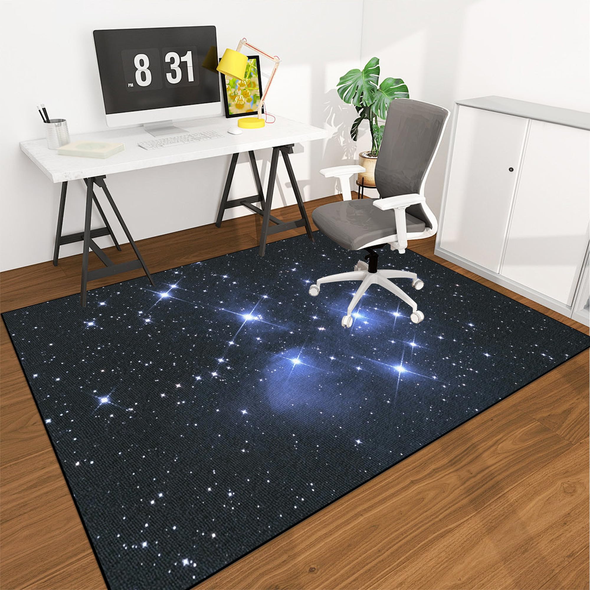Tappeto Gaming Pavimento, Tappeto Sedia Ufficio, Tappeto Salvapavimento Antiscivolo, Ufficio Protettore del Pavimento, Tappetino di Protezione in legno/piastrelle per ufficio e casa 60 x 90 cm
