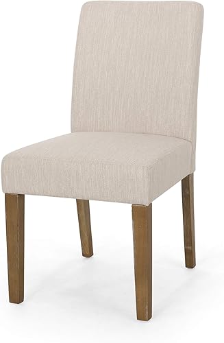 Miniatura 5 de Christopher Knight Home Kuna - Silla de comedor tapizada contemporánea (juego de 2), beige + marrón desgastado