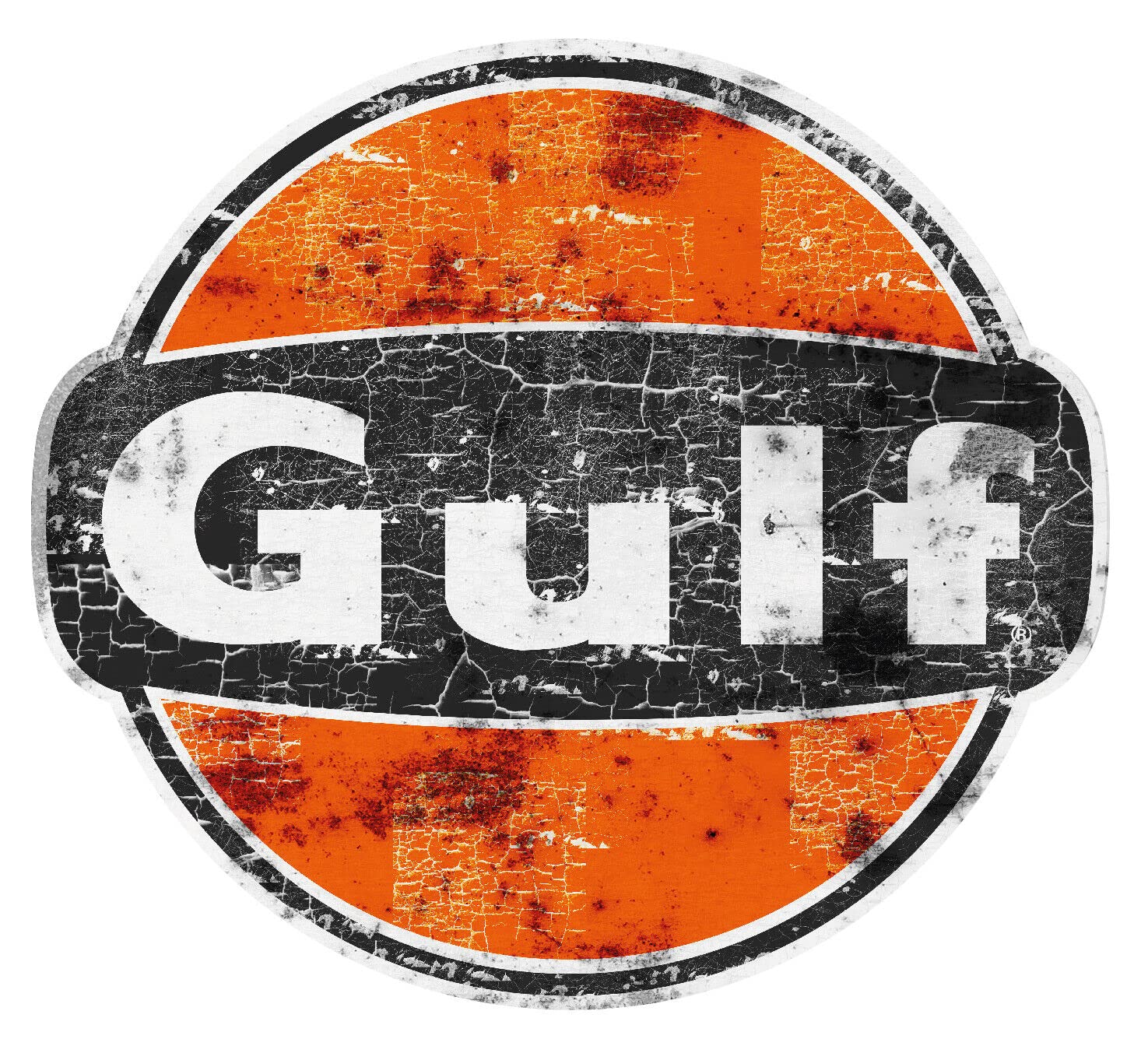 Gulf Oil Aufkleber – Vintage Racing Design, Wasserdicht, Größe 5 Cm Bis 120 Cm Erhältlich