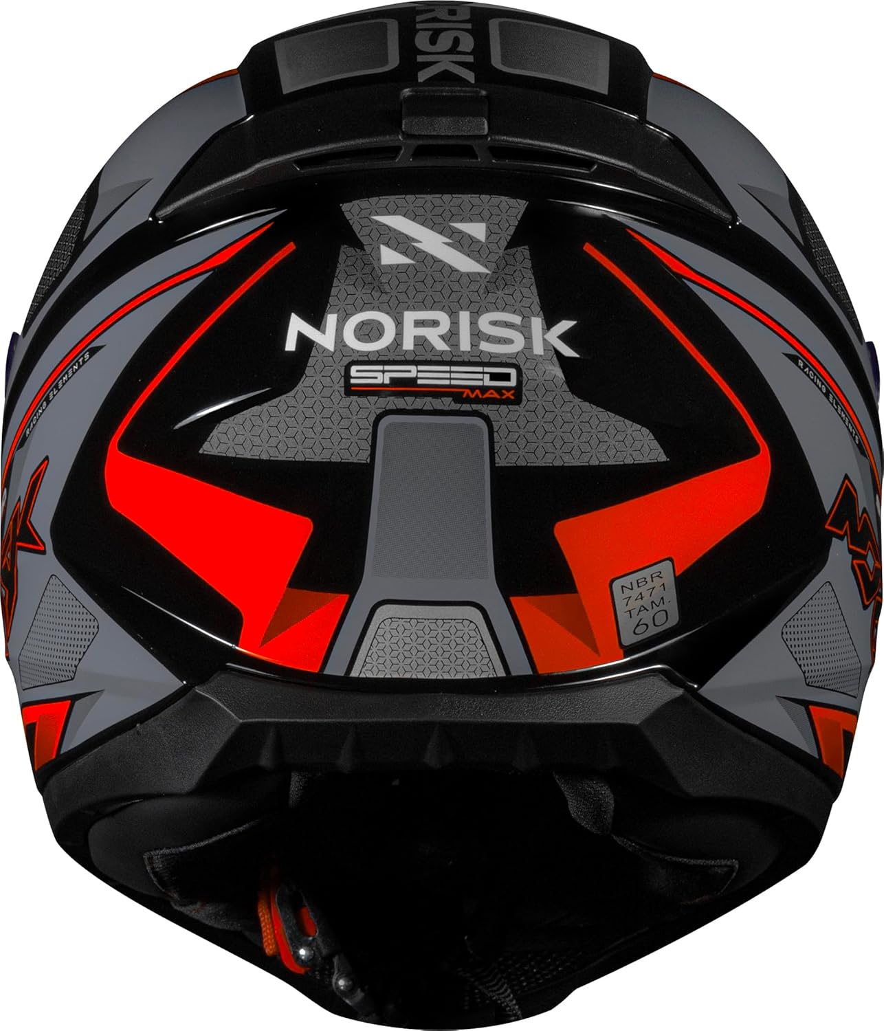 Imagem superior do capacete com fundo neutro. Imagem superior do capacete com fundo neutro.