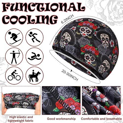 Miniatura 3 de Retisee 30 piezas de gorro de calavera refrescante a granel forro de casco duro para ciclismo que absorbe la cabeza al aire libre para hombres y