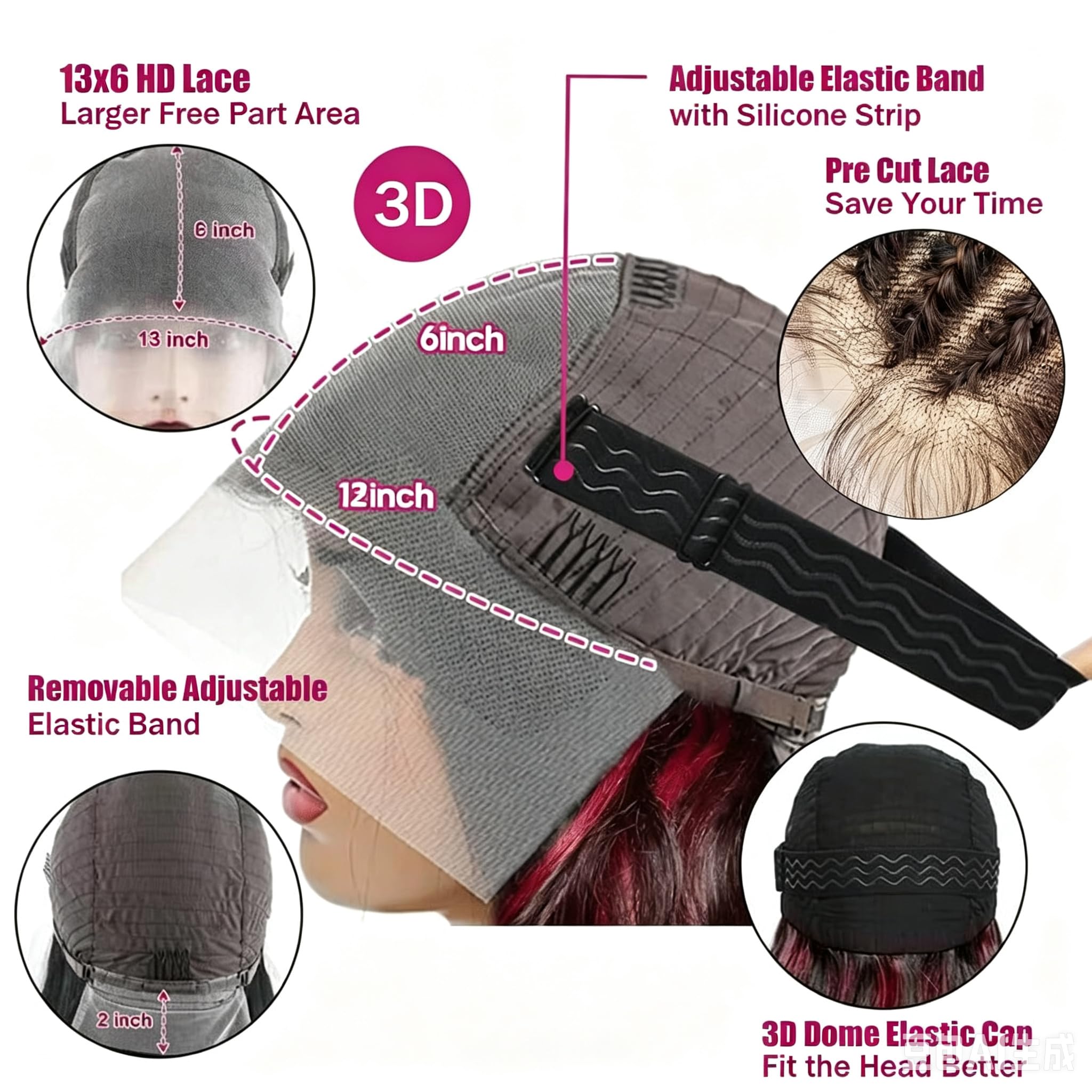Versatile Human Hair Wig in Multiple Styles