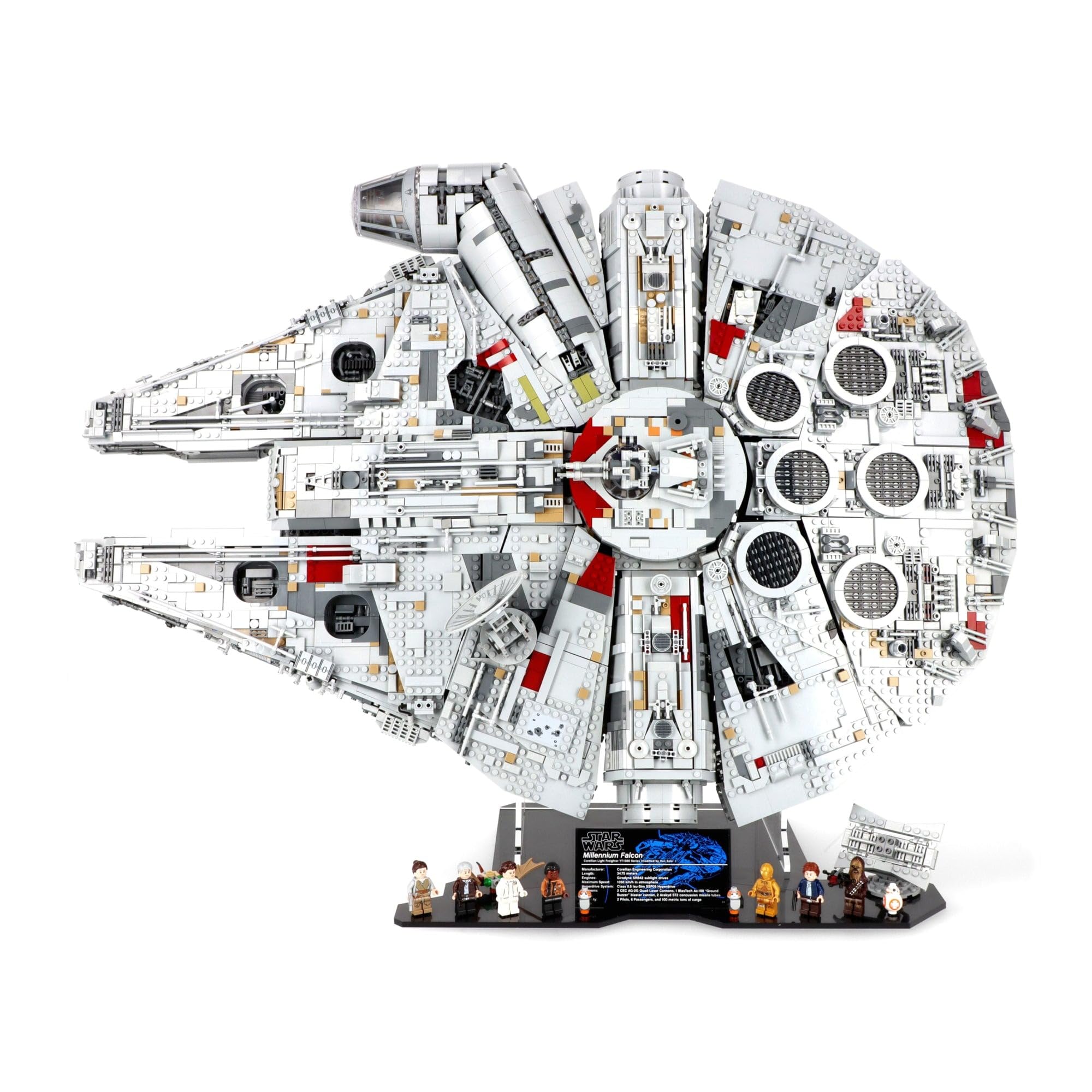 Plexico Clear Display Stand Compatible With Lego 75192 Star Wars Millennium Falcon