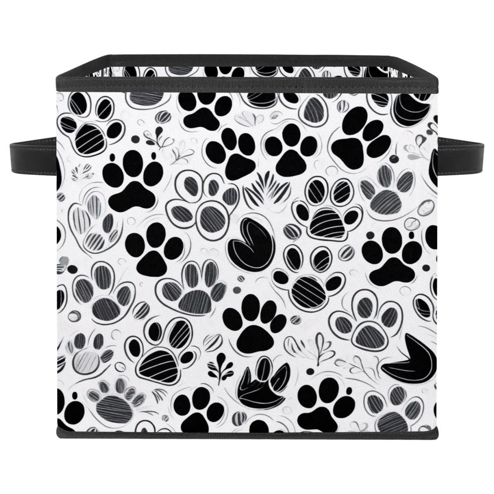 Panier de rangement pliable patte de chien avec double poignée