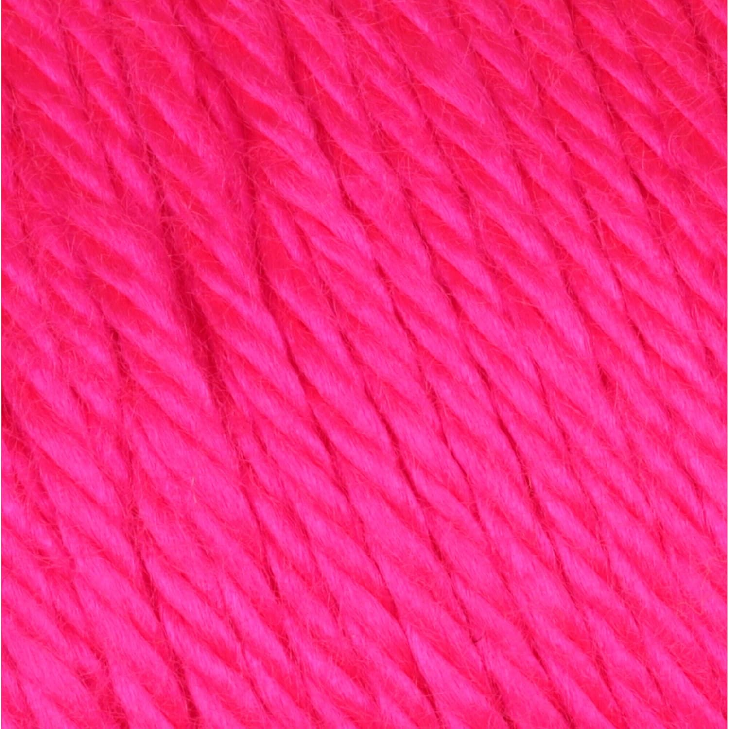 Caron Simply Soft Neon Pink Yarn - 3 Pack of 170g/6oz - Acrylic - 4 Medium (Worsted) - 315 Yards - Knitting/Crochet