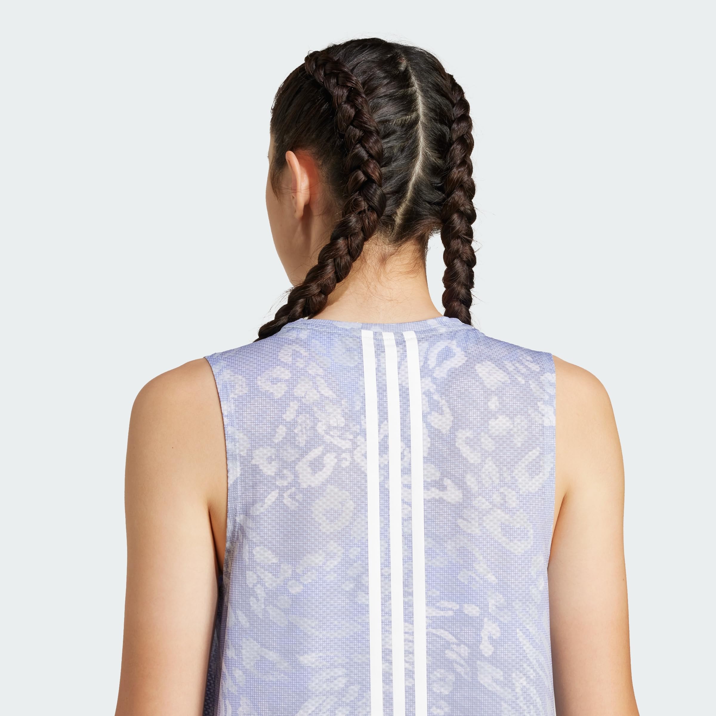 adidas Damen Own The Run AOP Tank Laufbekleidung Tank-Top Dshgry/Vioton - Flieder M