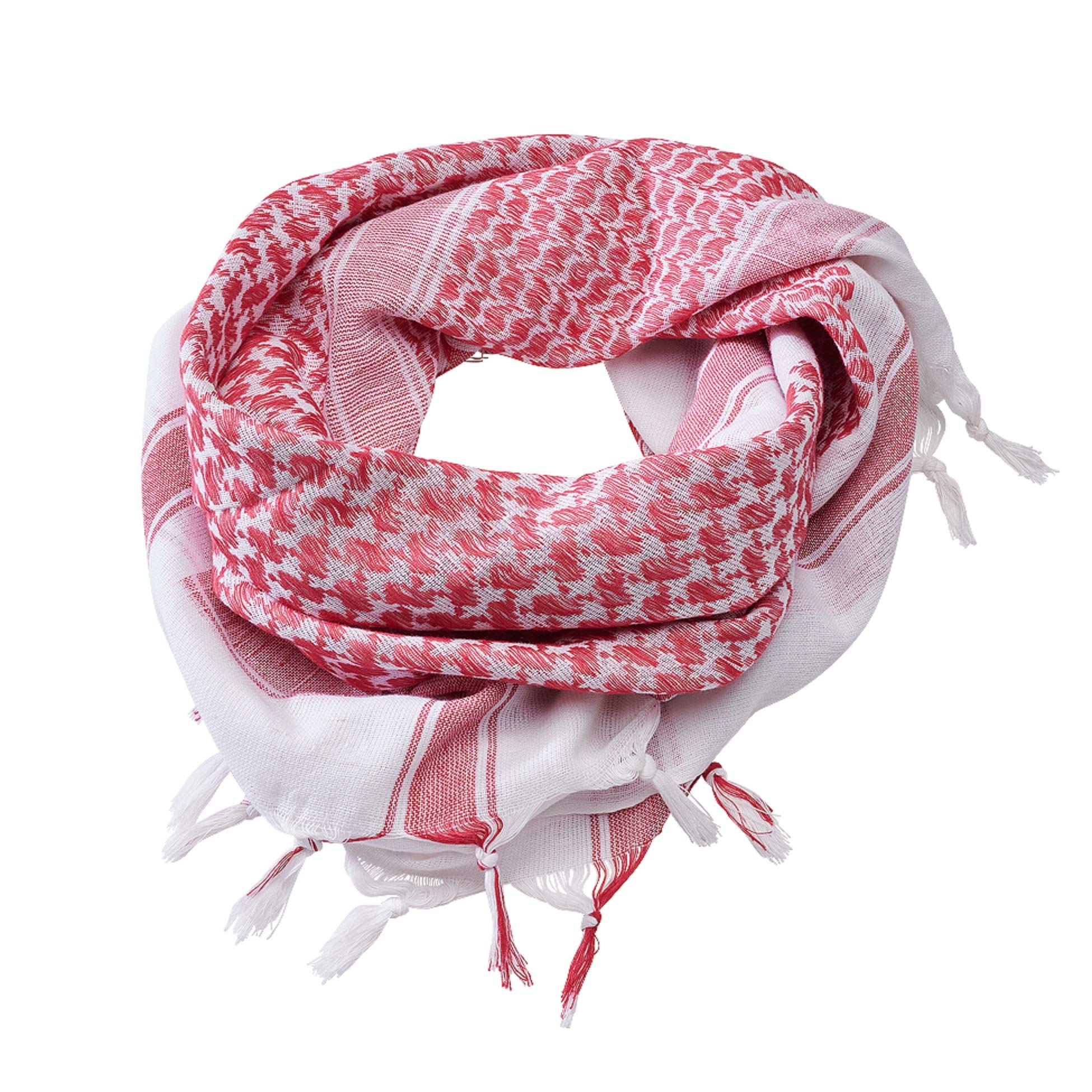 Brandit Men's White/Red Shemag Multifunctional Headwear