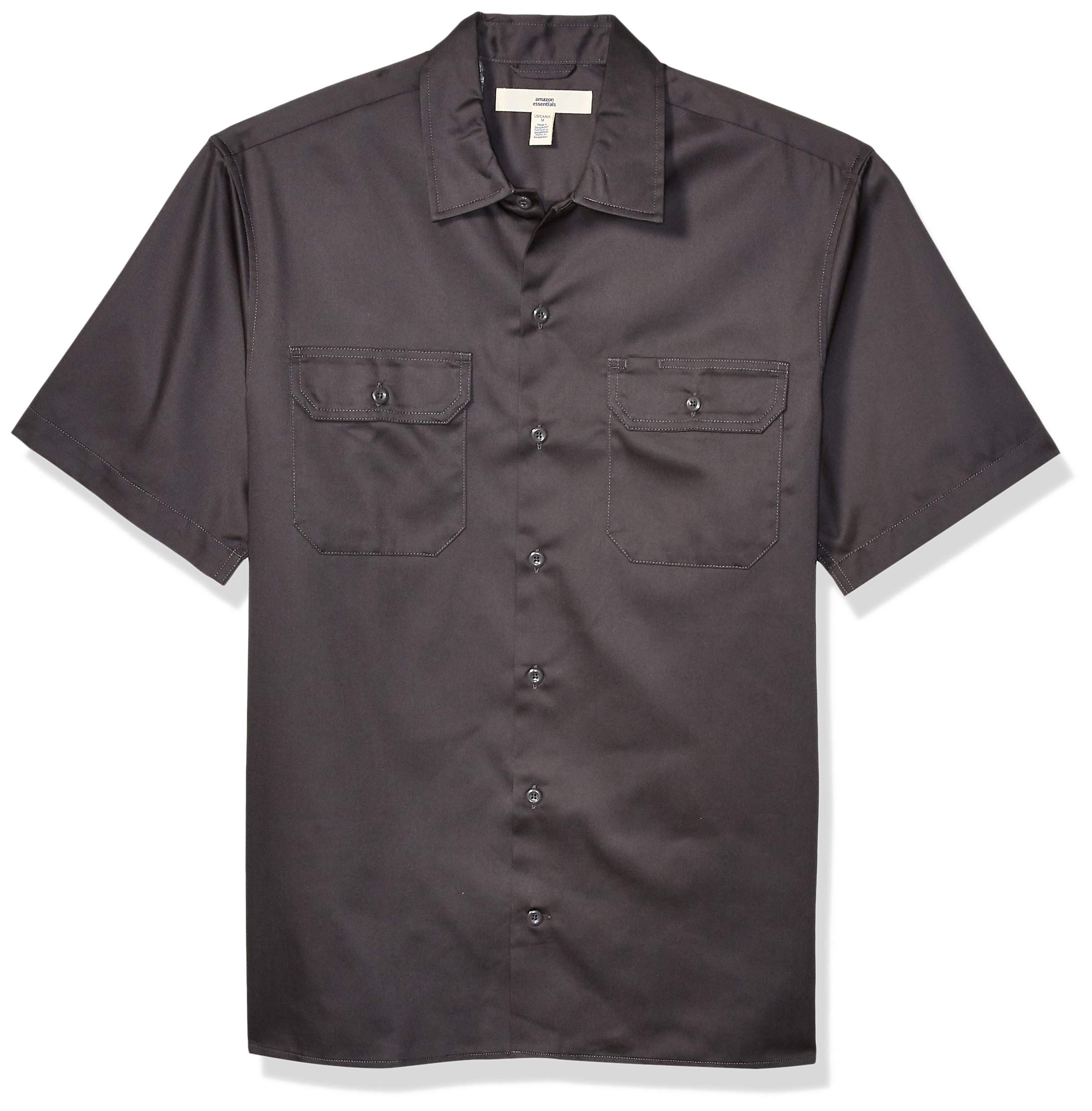 Amazon EssentialsButton Up Shirt for Men, Short-Sleeve, Stain and Wrinkle-Resistant