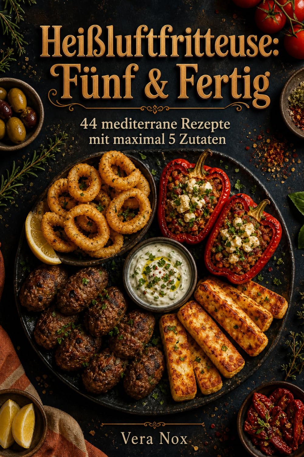 Heißluftfritteuse: Fünf & Fertig: 44 mediterrane Rezepte mit maximal 5 Zutaten