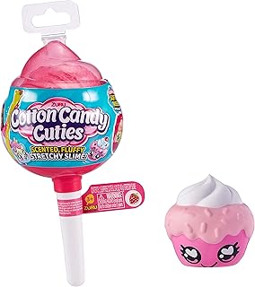 Oosh Cotton Candy Cuties Scented, Squishy, Stretchy Slime with Collectible Cutie Slow Rise Toy (Pink) by ZURU