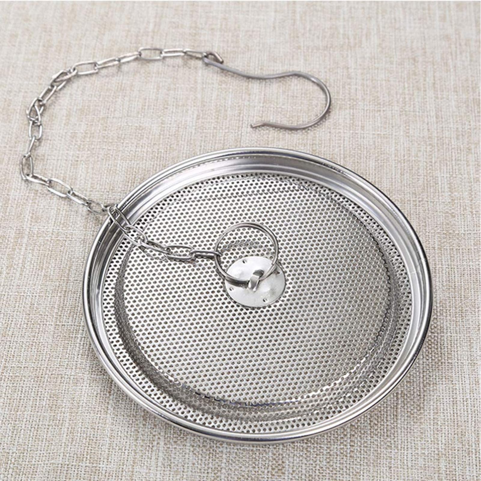 Tissting Colino per Tè e Spezie, Filtro Per Tè In Acciaio Inox, Filtro per Spezie in Acciaio Inossidabile, 18 cm Colino da tè con Maglia, con Gancio a Catena Esteso, Ideale per Cucina e Ristorante
