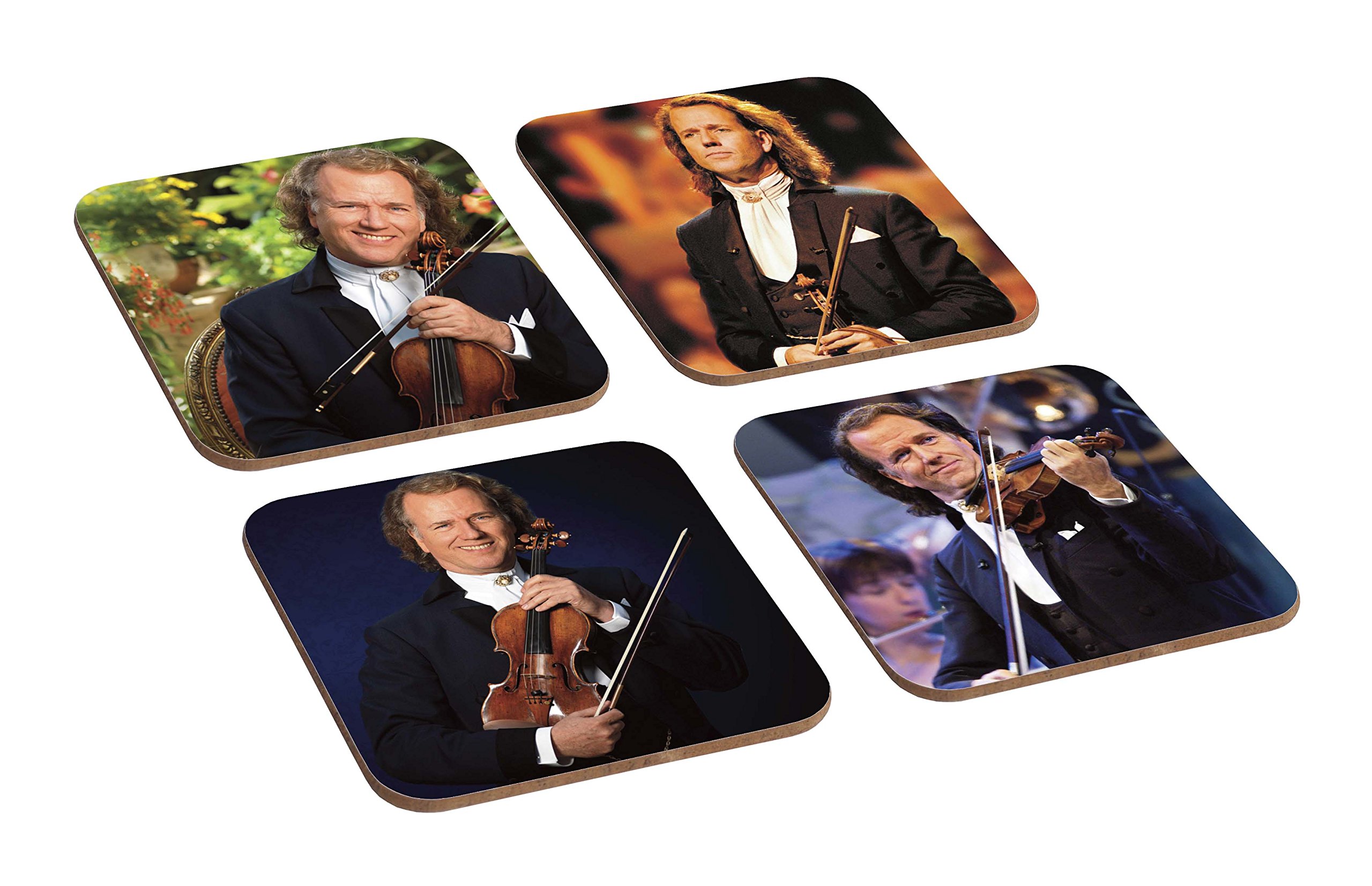 Mugmart Multicolor Andre Rieu 4 Piece Wooden Coaster Set