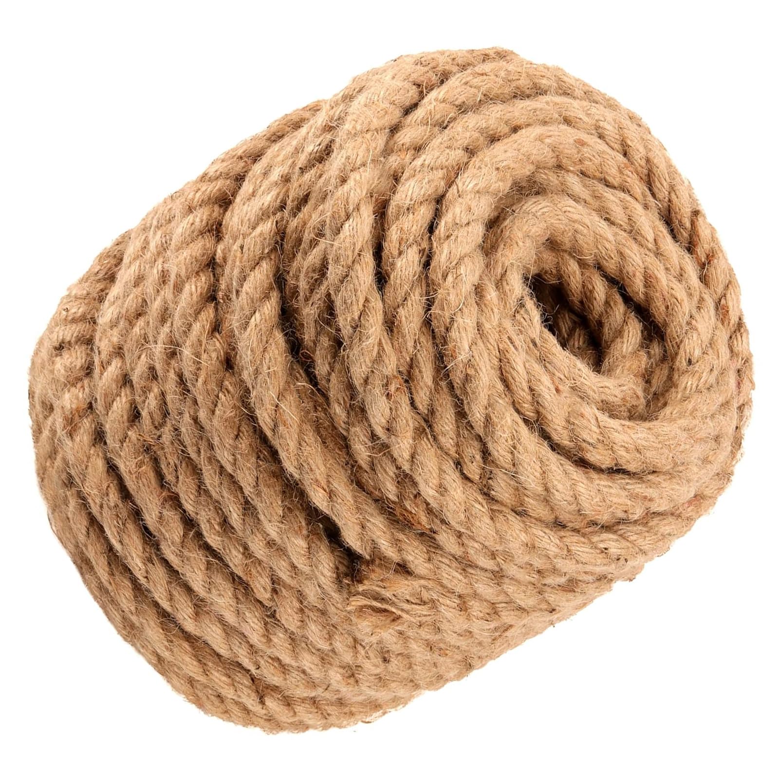 20 m x 12 mm naturalna lina jutowa, 4 sznurki juty, skr?cona lina jutowa, pleciona lina konopna, sznurek jutowy do majsterkowania, pakowania, wi?zania ogrodu, dekoracji