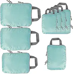 8 unidades de cubos de compressão para organizadores de viagem organizadores para acessórios de viagem cubo organizador de mala reutilizável para malas de viagem