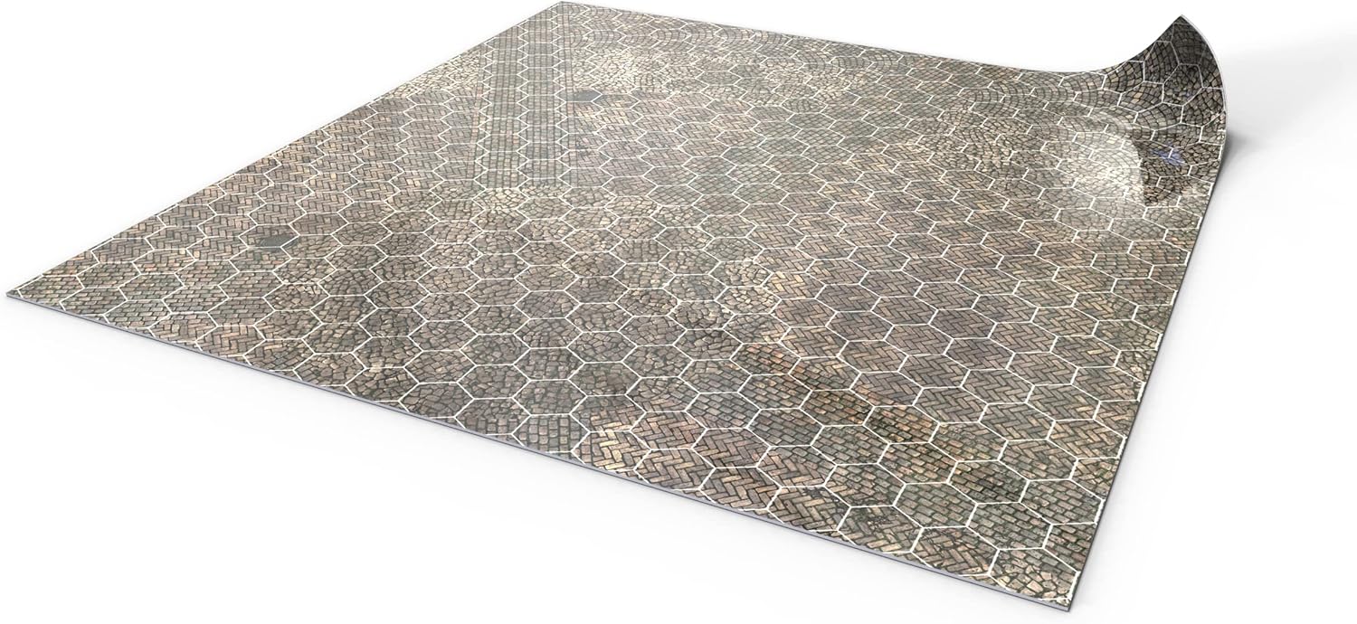 DryErase RPG mat 50 x 50 cm with hex Grid Dry Wipe battlemat for