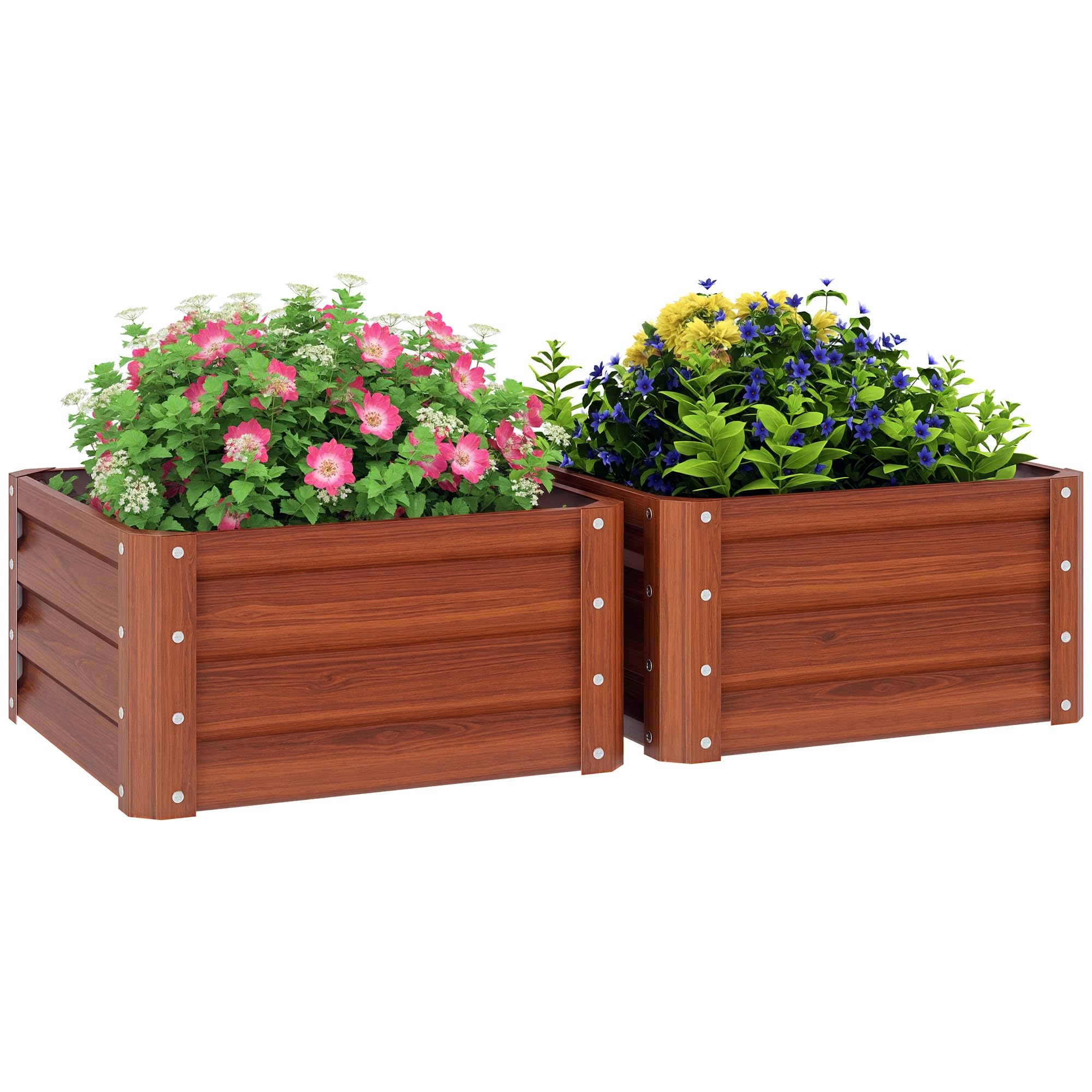 Outsunny Raised Garden Bed Set