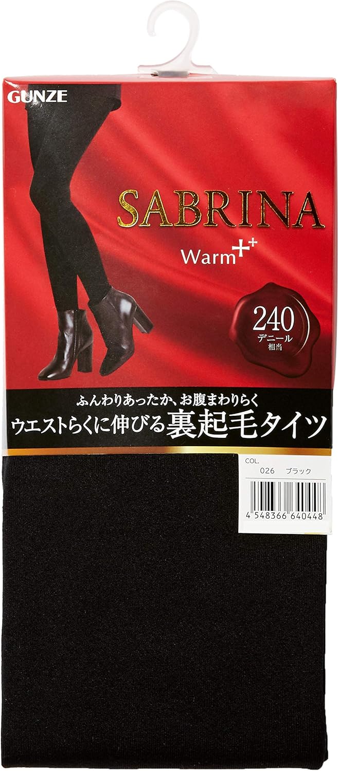 [グンゼ] タイツ SABRINA ウォームプラス ウエストらくに伸びる 裏起毛 240デニール レディース
