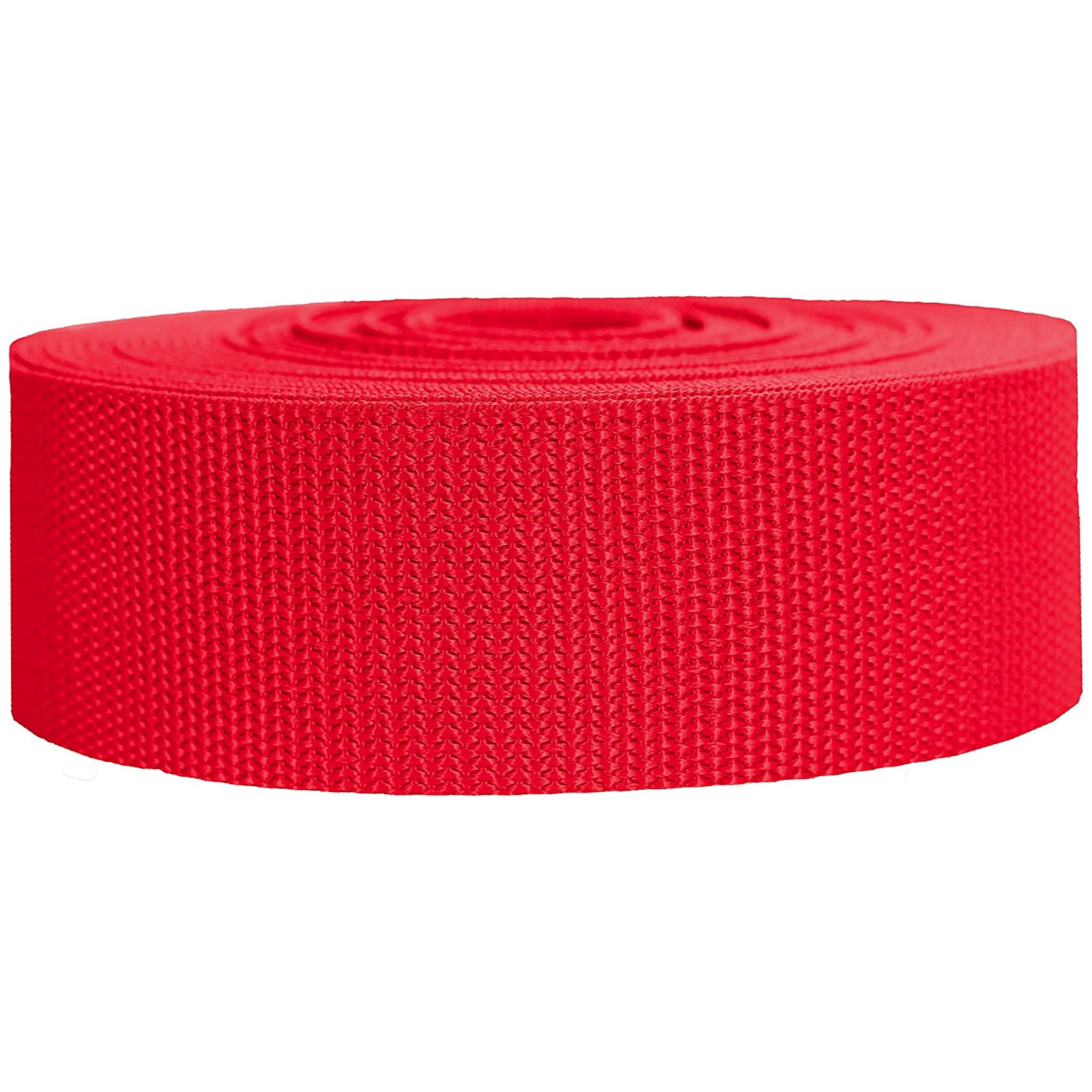 Strapworks Heavyweight Polypropylene Webbing - Heavy Duty Poly Strapping for Outdoor DIY Gear Repair 2 Inch x 25 Yards - Red
