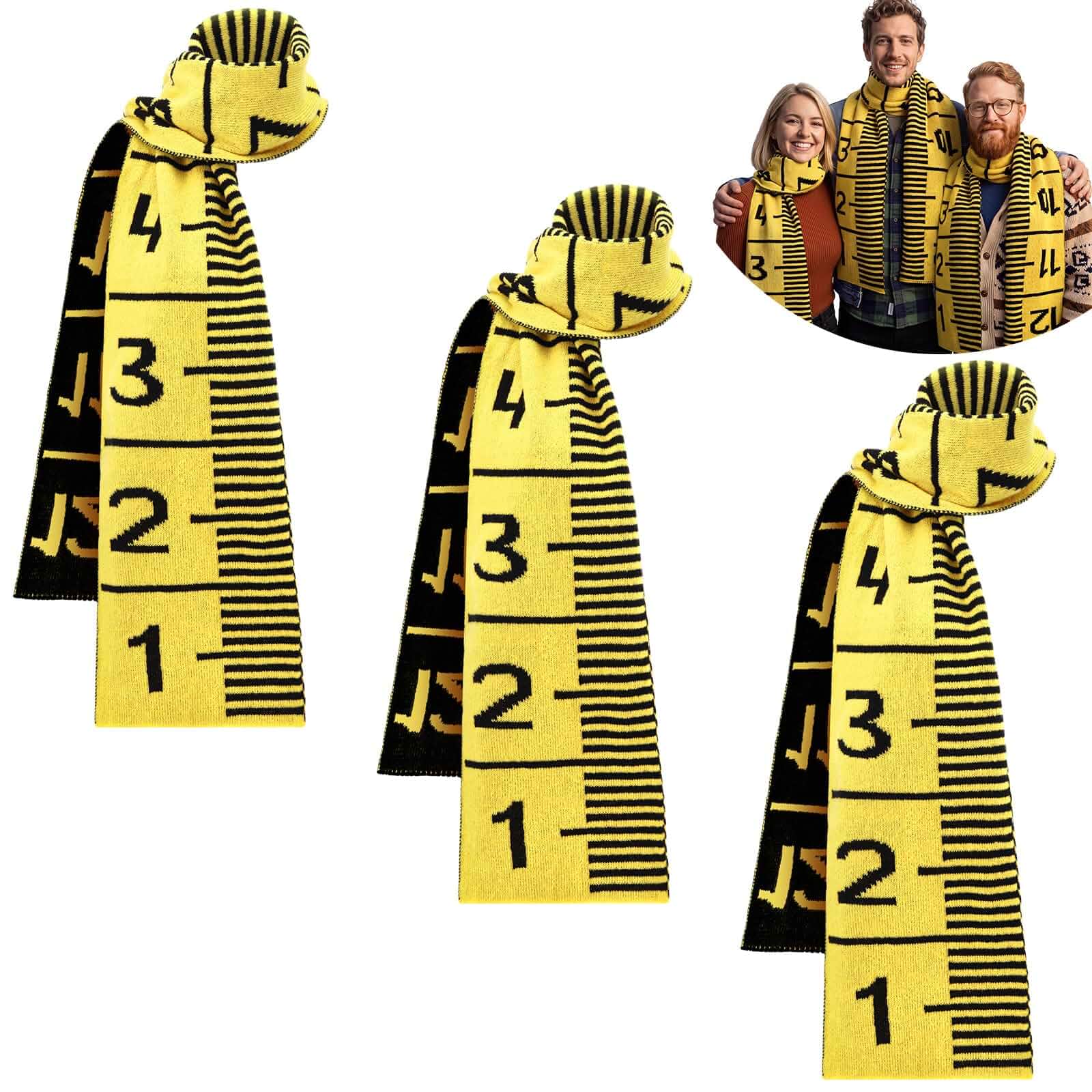 Jecery 3 Pack Halloween Cosplay Costume Scarves Halloween Accessories Magic College /black, Grey/film/ruler/red and White Halloween Costume Striped Scarf Cosplay for Adult