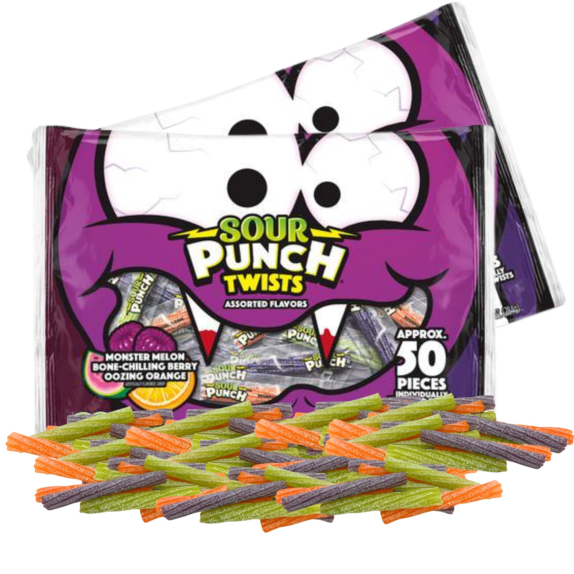 Buy Sour Punch Twists Assorted Flavors Halloween Themed Candies, Bag of