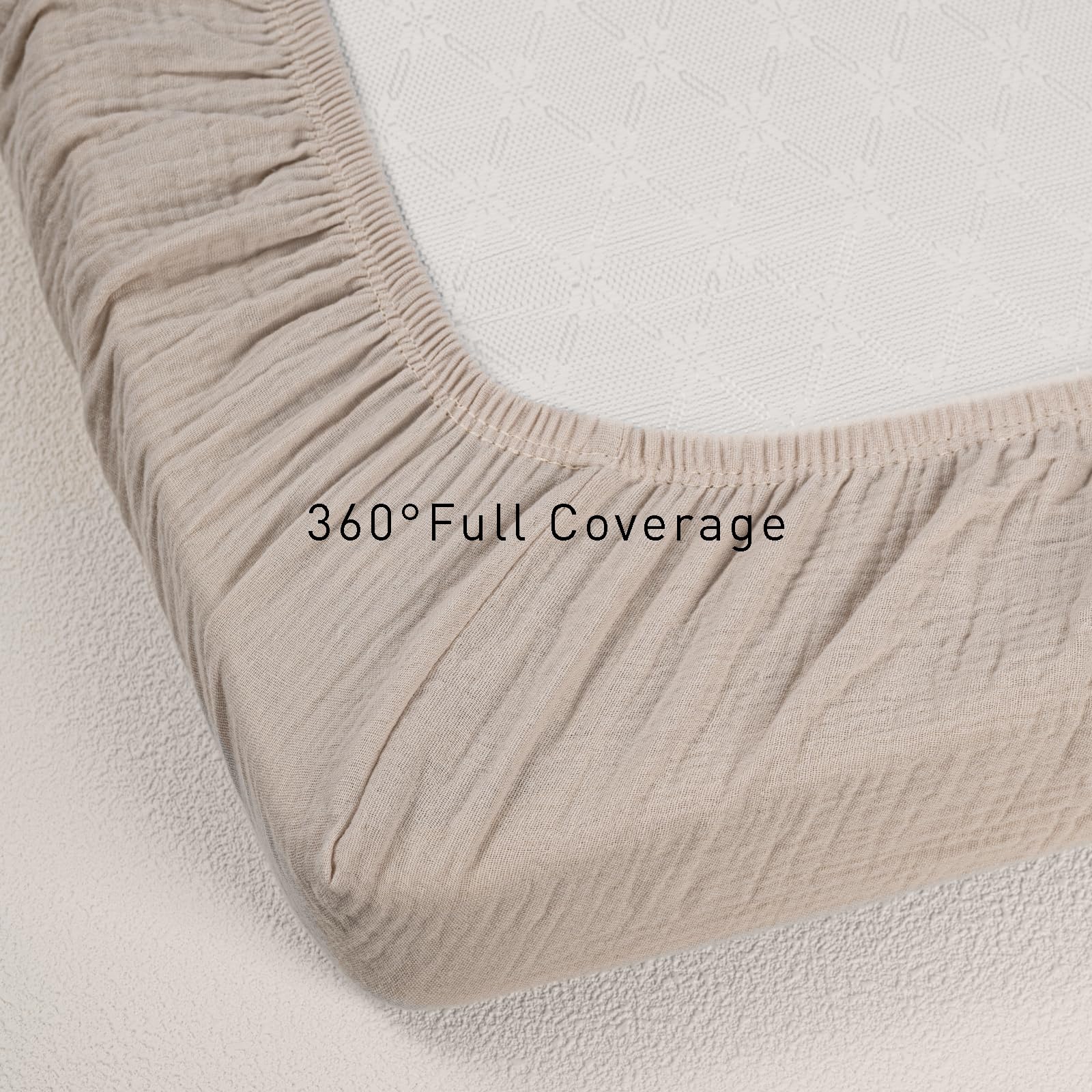 Gllquen Baby Confezione da 3 lenzuola in mussola per mini culla, traspiranti, con angoli, in cotone morbido e accogliente, per neonati e ragazze, con angoli universali, 96 x 66 cm (verde)
