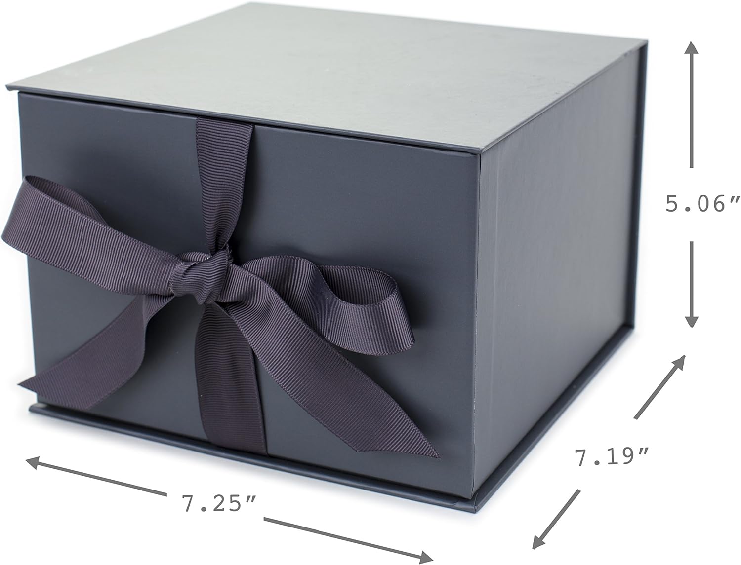 Bеѕt Dеаl Hallmark 7 Gift Box with Lid and Paper Fill (Solid Gray) for Christmas, Weddings, Graduations, Father's Day, Anniversaries, Valentines Day, Grooms Gifts and More
