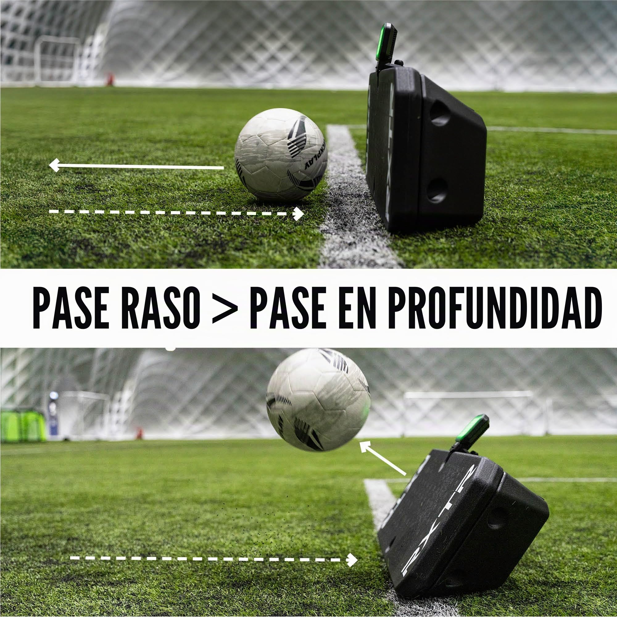 RXTR PRO Coach - Sistema de entrenamiento de fútbol, luz de reacción inteligente y tabla de rebote de fútbol con puntuación en tiempo real, 17 ejercicios preprogramados, entrenamiento sin aplicaciones