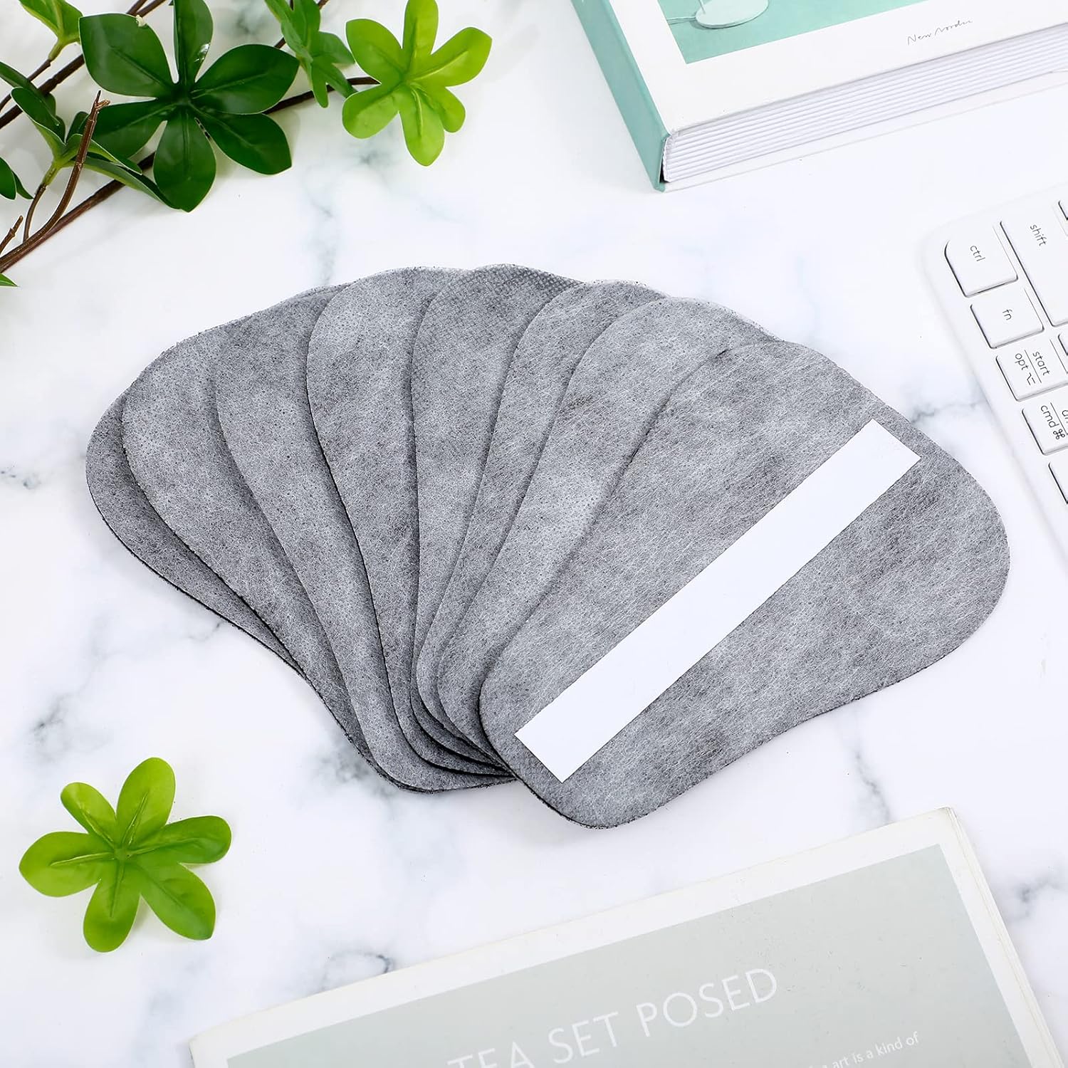 Jutom 8 Pcs Charcoal Underwear Flatulence Pads Deodorizer Women Men High Absorption Charcoal Pad Flatulence Filtering Absorb Odor Unpleasant Smells for Adults Home Car Pet Bathroom Basement(Gray)